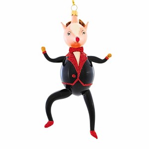 Italian Ornaments 7.0 Inch Valentino Stag Reindeer Dance Tree Ornaments - 1 of 4