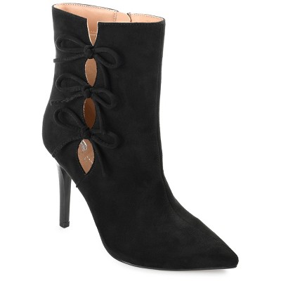 Journee Collection Womens Deandra Tru Comfort Foam Inside Zip Stiletto Booties Black 11