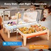 Warmounts 9.5QT 1-Pack  Rectangle Chafing Dish Buffet Set Food Warmer with Hydraulic Pivot Lid - 4 of 4