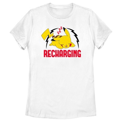 Women's Pokemon Recharging Pikachu T-Shirt