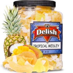 Tropical Mixed Dried Fruit Medley by It's Delish, 40 OZ Jumbo Container - 1 of 4
