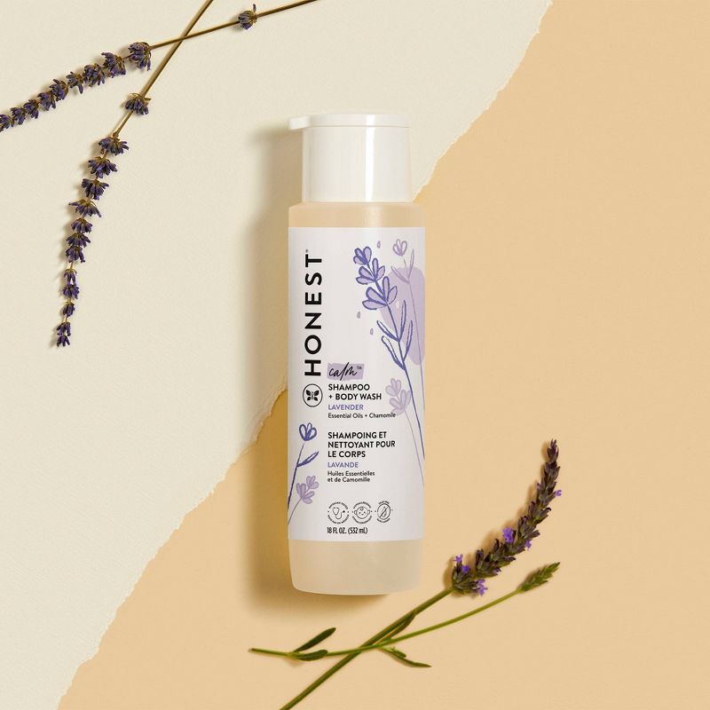 The Honest Company Calm Shampoo + Body Wash - Lavender - 18 fl oz, 5 of 8