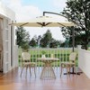 10ft Offset Patio Umbrella - Cantilever Design with Easy Tilt & Lift, UV Protection for Pool/Deck/Garden (Fade ResisBrownt) - 3 of 4