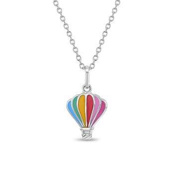 Girls' Colorful Rainbow Sterling Silver Necklace - in Season Jewelry