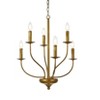 Elegant Lighting Westley 6 lights pendant in brass - 3 of 4