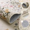 Fulvari Washable Rug,Botanical Area Rugs for Living Room,Non-Slip Soft Rug for Bedroom, Vintage Low Pile Dining Room Floral Rug Carpet - 4 of 4