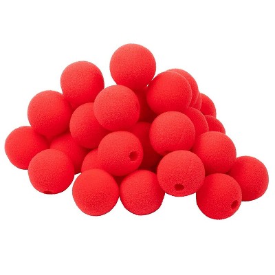 Juvale 50 Pack Red Rudolph Clown Nose for Halloween Costume Reindeer Christmas Party Accessories, 2 in