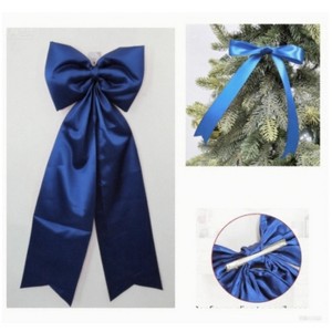 COZONY Satin Christmas Tree Topper Bow and Ribbon Bows Set - 1 of 4