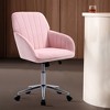Lyngins Modern Velvet Upholstered Home Office Desk Chair,Adjustable Swivel Task Chair for Office,Study,Vanity Room - 4 of 4