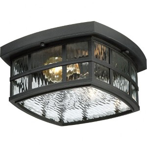 Quoizel Lighting Stonington 2 - Light Flush Mount in  Mystic Black - 1 of 4