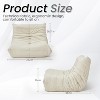 EROMMY Bean Bag Chair Togo Sofa, 28D Memory Foam, Easy Cleaning and Portable, Premium Faux Leather, Lightweight Floor Couch for Living Room, Bedroom - 2 of 4