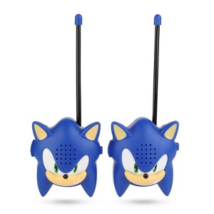 Sonic the Hedgehog Molded Walkie Talkie for Kids 2-Pack - Outdoor toy, Safe and Flexible Antenna and Belt Clip - 1 of 4