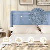 Dyonery Full Size Upholstered Bed Frame with Headboard, Soft Rounded Corners, No Box Spring Required, Adjustable Headboard, Easy Assembly, Beige - 2 of 4