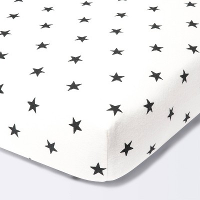 Black and white fitted crib sheet online