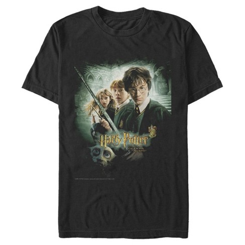 Men s Harry Potter Chamber Of Secrets Poster T shirt Black