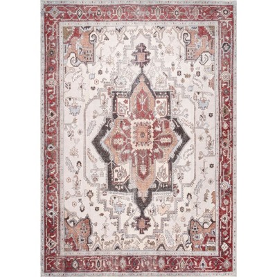 Nuloom Miley Pet Friendly Machine Washable Traditional Medallion Area Rug