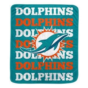 NFL Miami Dolphins Repeat Refresh Ultra Soft Blanket - 1 of 2