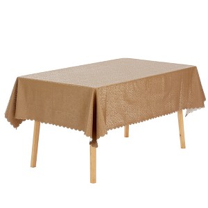 Unique Bargains Rectangle PVC Wrinkle-Resistant Washable Suitable Restaurant Table Cover 1 Pc - 1 of 4