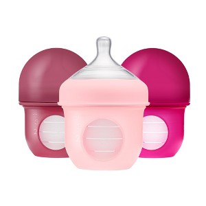 Boon NURSH Silicone Pouch Baby Bottles - 4 fl oz/3pk - 1 of 4