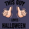 Women's Design By Humans This Guy Loves Halloween By MultimediaOne Racerback Tank Top - 2 of 3