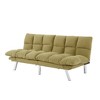 MAYEERTY 67.3" Futon Sofa Bed - 3-Position Adjustable Backrest & Arms, Corduroy Fabric, Metal Legs - 4 of 4