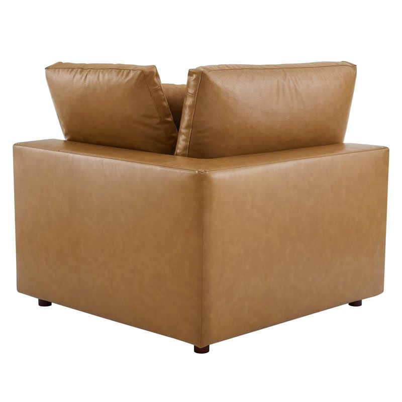 Commix Down Filled Overstuffed Vegan Leather Corner Chair - Modway, 4 of 8