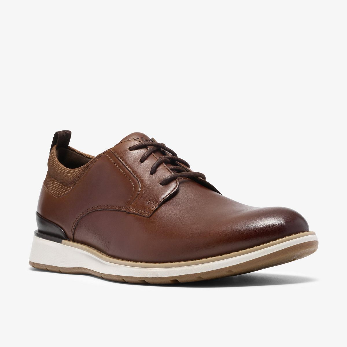 Clarks Mens Flex Hybrid Tan Leather Shoes - thumbnail 5
