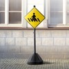 VEVOR Portable Sign Post, 5 ft Cast Iron Sign Post Holder with Hard Plastic Base & Wheels,  Movable Parking Sign Stand for No Parking Street Signs - 2 of 4