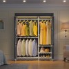 VIPEK V2L Covered Garment Rack with Dimmable LED Lights, 3000K Warm White, Freestanding Clothing Rack Wardrobe Organizer - image 4 of 4