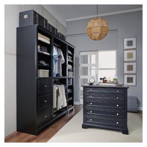 Bedford 4pc Closet Organizer Satin Black Home Styles Target