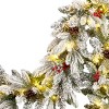 National Tree Company 9' Prelit Feel Real Snowberry Pine Artificial Garland with Red Berries 50 Warm White - 2 of 2