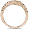 Pompeii3 1/4ct Vintage Diamond Curved Guard Ring 14K Rose Gold - 3 of 4