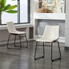 NicBex Dining Chairs Set of 2 PU Leather Bar stools Chairs for Dining Table with Metal Legs Suitable for Kitchen, Home Bar - 2 of 4