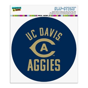 UC Davis Aggies Logo Automotive Car Window Locker Circle Bumper Sticker - 1 of 4