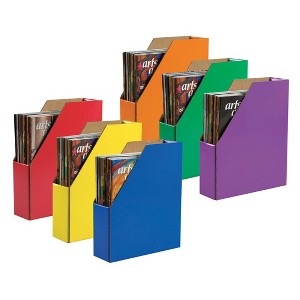 Classroom Keepers® Magazine Holders, 6 Assorted Colors, 12-3/8"H x 3-1/8"W x 10-1/4"D, 6 Holders - 1 of 3