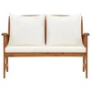 vidaXL Patio Bench with Cushion, 46.9" Solid Acacia Wood - 2 of 4