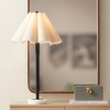 Possini Euro Design Raul 29 1/4" Tall Modern End Table Lamp Black White Marble Single Beige Scalloped Shade Living Room Bedroom Bedside Nightstand - 2 of 4