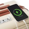 3 Piece Luggage Set with USB Port and Front Opening for Easy Travel, 20/24/28 Inch Spinner Suitcases - Cuddlewood - 3 of 4