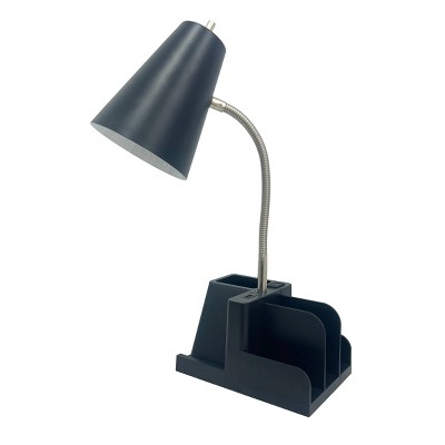 Organizer Task Lamp Black - Room Essentials™: Modern Desk Lamp with USB Port, No Assembly Required