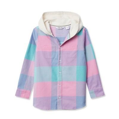 aqua ice/oatmeal plaid