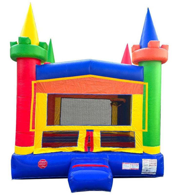 Pogo Bounce House Crossover Kids Inflatable Bounce House with Blower, Rainbow Modular, 1 of 7