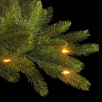 Slim Green Fir Christmas Tree with Clear Lights