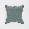 SEVOBAL Bed Pillows Luxury Stonewashed Linen Throw Pillow, Handcrafted Home Accent, Ideal for Living Room, Bedroom, Gray, 22"*22"*1" - 4 of 4