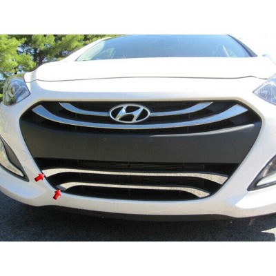 QAA is Compatible with 2013-2015 Hyundai Elantra 2 Piece Stainless Front Grille Accent Trim, Lower Inserts SG13345