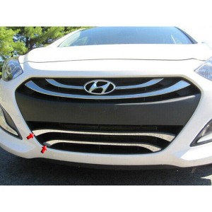 QAA is Compatible with 2013-2015 Hyundai Elantra 2 Piece Stainless Front Grille Accent Trim, Lower Inserts SG13345 - 1 of 4