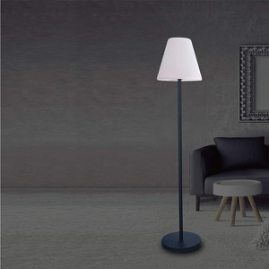 Whiteline Modern Living Lumi Solar LED floor lamp speaker UV resistant, PE plastic and multi-color change - 1 of 2