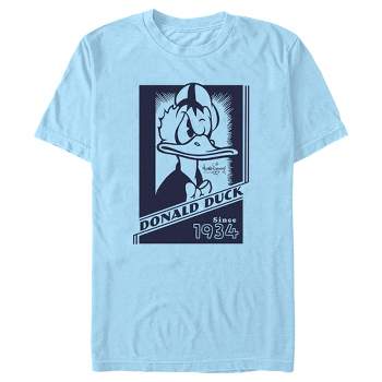X & Large Mickey Duck Blue Target Retro Friends Men\'s Navy - Donald - : T-shirt