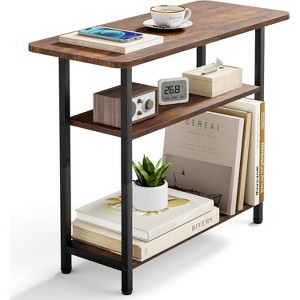 Side Table for Living Room, 3-Tier End Table for Small Space with Wide Storage Tabletop - 1 of 4