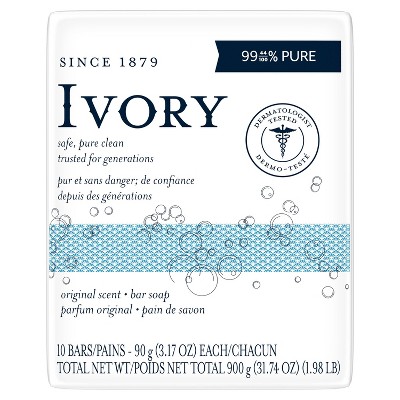 Ivory Original Bar Soap 10pk 3 17oz Each Target