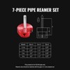 VEVOR PVC Pipe Reamer Kit, Aluminum Alloy, PVC Pipe Fitting Reamer Plumbing Tools Kit, Socket Saver for SCH 40, Red - 3 of 4